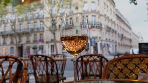 Cozy Cafe Scene in Paris with Charming Outdoor Seating