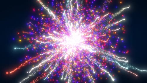 Dynamic Light Particle Explosion for Festive Celebrations