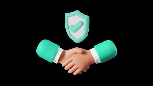 Handshake 3D Light Green Alpha