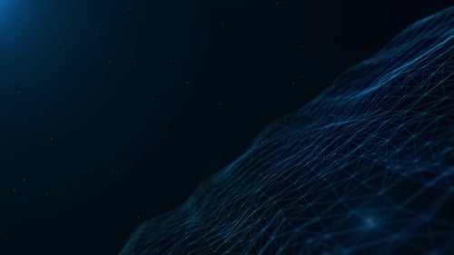 Futuristische digitale Welle mit Punkten Dunkler Cyberspace Abstrakter Musikhintergrund Cyberspace Big Data
