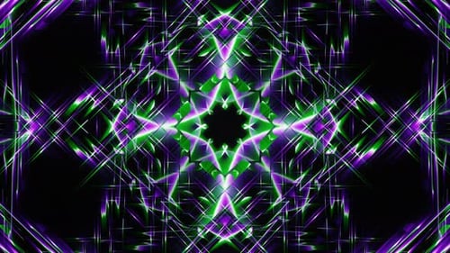 Visualiseur abstrait Flash Purple Neon Wave Dj Loop, fond d'animation