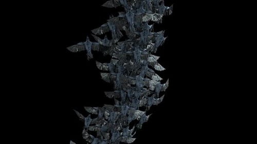 Flying Flock of Dark Birds Swirling Upwards Animation