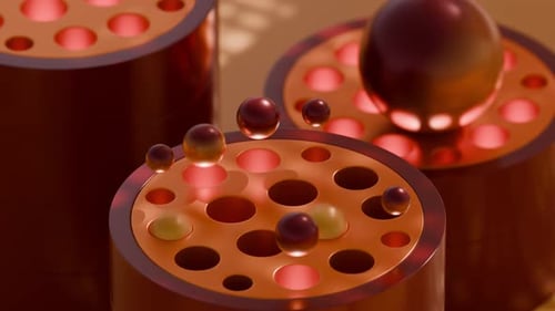 Animação em loop 3D Jumping Marbles