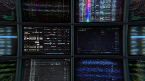 Digital Glitch Data Screens Technology Background