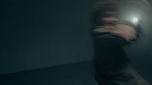 Experimental Performance of Male Dancer with Body Trails