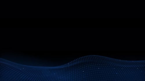 Abstract Blue Particle Wave Background Animation