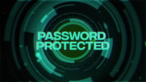 Password Protected Text On Futuristic Cyberspace Background