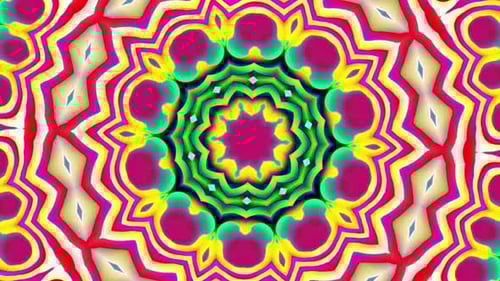 Vibrant Abstract Kaleidoscope Motion Background Loop