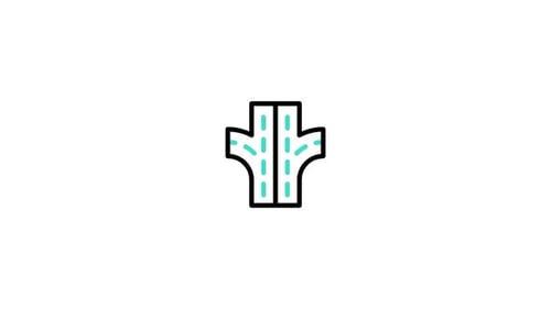 Animiertes Fahrbahnsymbol