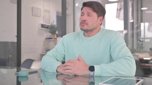 Pensive Casual Man Thinking New Solutions