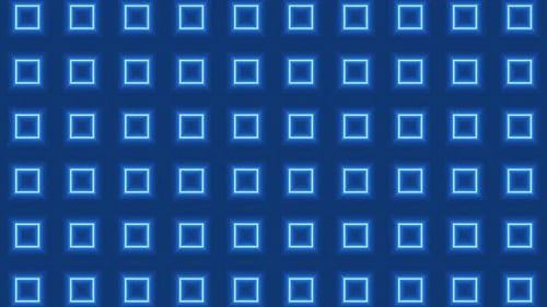 Blue Neon Glowing Abstract Geometric Pattern Background Loop