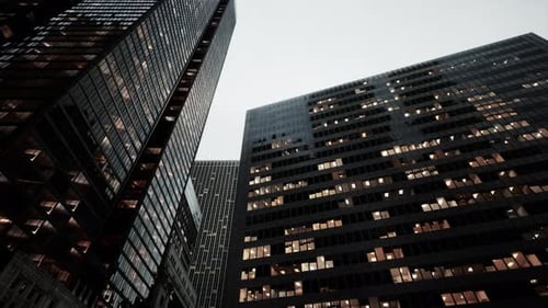 Reflection on the Glass of Skyscrappers