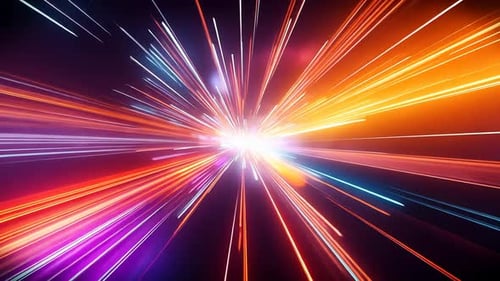 Dynamischer Ausbruch lebendiger Lichtstrahlen
