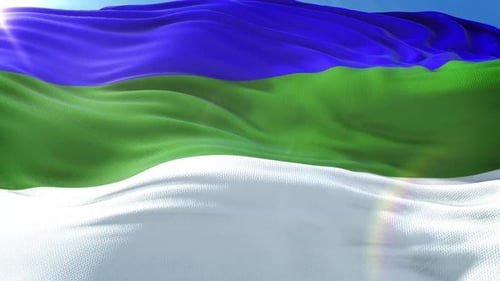 Seamless Waving Fabric Flag Background Animation Loop