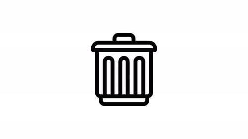 trash can line icon animation