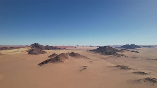A video about a mountainous landscape and rugged nature from the Namib desert