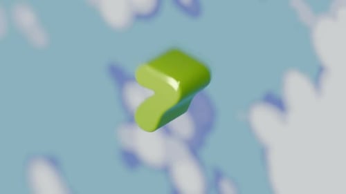 3D-Countdown-Timer auf himmelblauem Hintergrund