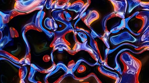Vibrant Fluid Abstract Liquid Flowing Background Loop