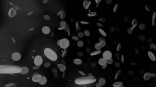 Abstract Flowing Particles Background for Medical Science