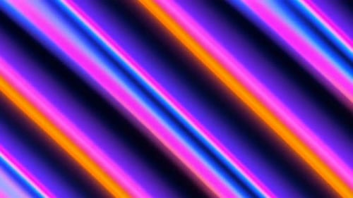 Vibrant Neon Diagonal Glowing Lines Looping Background