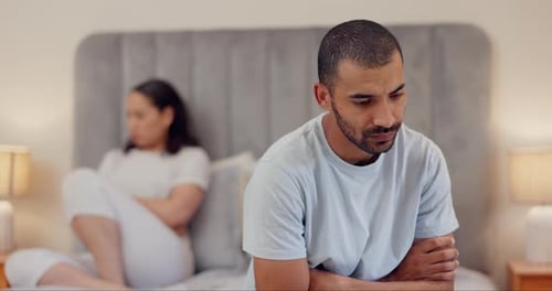 Couple Disagreement in Bedroom