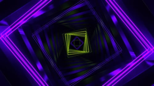 Purple And Green Neon Lights Spiral Movement Background Vj Loop In 4K