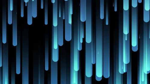 Abstract Blue Geometric Lines Falling Down Background Loop