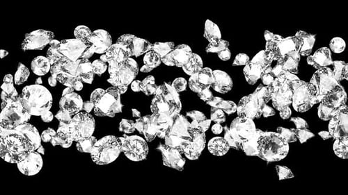 Blue Diamond Particle Refraction Green Screen