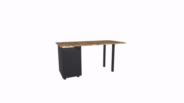 Office Desk rotation in loop on white background, Miscellaneous Motion ...