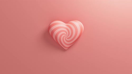 Pulsating Swirl Heart Loop Background Animation