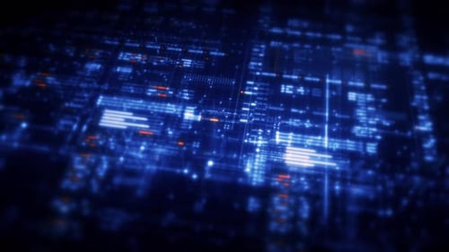 Datenmatrixsimulation mit modernster digitaler Umgebung mit einer dynamischen und immersiven Anzeige von