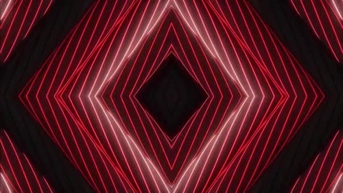 Las líneas dinámicas de neón rojo crean un hipnótico diseño de movimiento geométrico