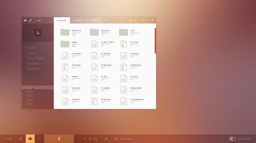 Coleção OS: Interface de uma área de trabalho quadrada com abertura de uma visualização de fotos