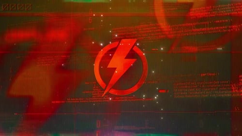 Digital Glitch Logo Reveal with Cyberpunk Code Animation