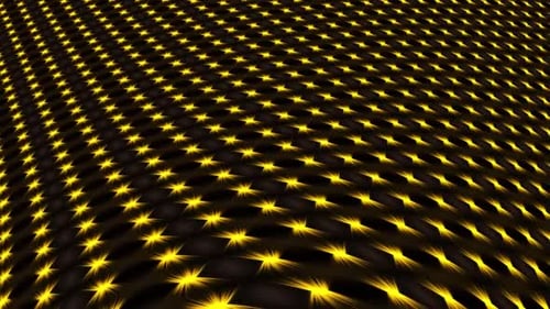 Dynamic Golden Star Grid Wavy Abstract Background Animation