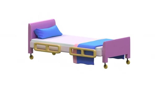 Animated 3d Bed with Alpha
