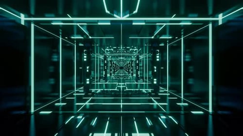 Futuristic Neon Background with Glowing Lines and Vibrant Colors Endless Loop