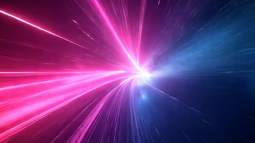Tunnel hyperspatial avec des traînées lumineuses éclatantes