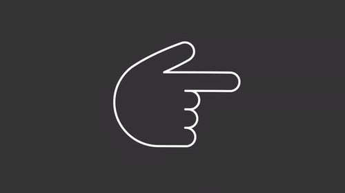 Animated Pointing Hand Outline Icon