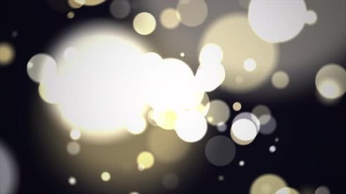 Abstract Golden Bokeh Lights Flowing Background