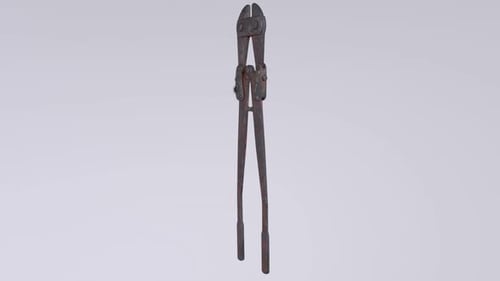 Iron Scissors 3d object rotating loop