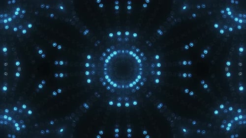 Fondo de VJ animado LED de círculo azul