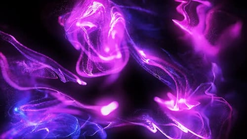 Glowing Pink Purple Particles Background Loop