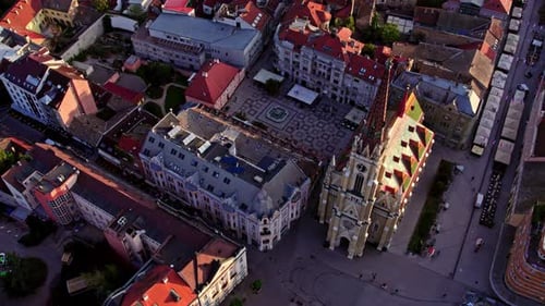 Aerial View of Novi Sad City With Tall Buildings
