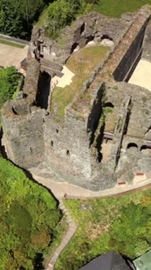 Overhead social ratio aerial video of Carlingford in County Louth, Ireland