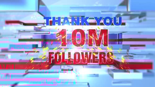 Modern 3D Thank You Followers Message for Social Media
