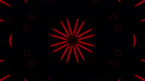 Abstract Red Geometric Lines Digital Background Loop