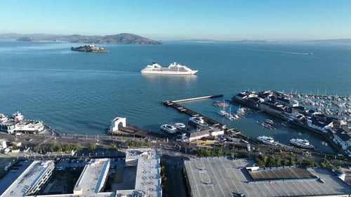 Cruise Ship at San Francisco in California United States.