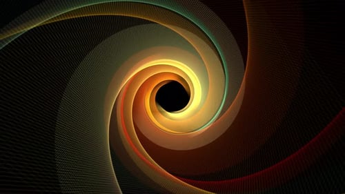 Abstrakter Retro-Spiraltunnel, lange Schleife