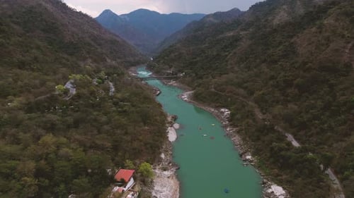 green Ganges River of Rishikesh - India